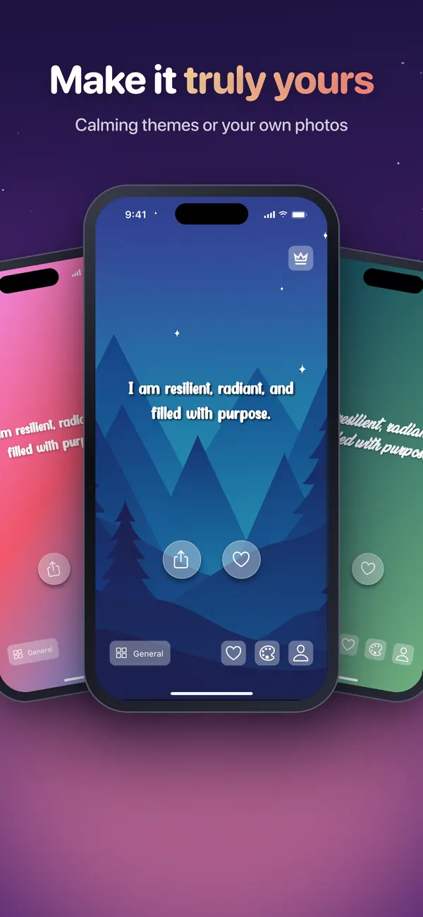 Three Shine themes side by side